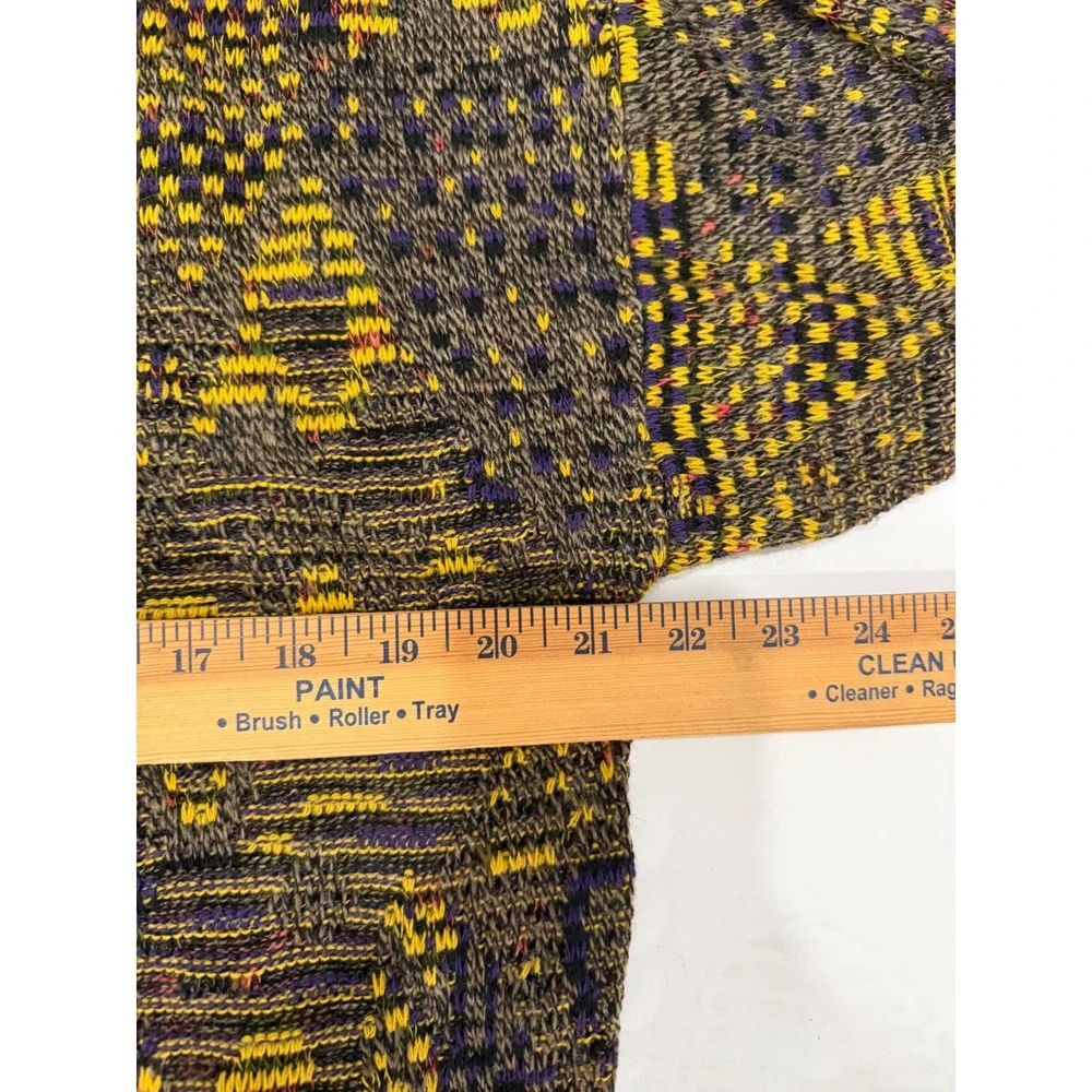 Pronto Uomo Firenze Vintage Wool Blend Abstract Sweater Made in Italy Mens Small
